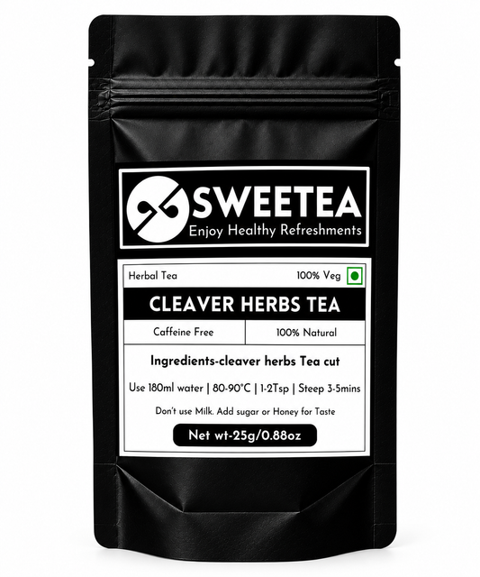 Premium Cleavers Herb Tea by Sweetea featuring carefully selected Cleavers herb for a naturally refreshing, caffeine-free herbal infusion.
