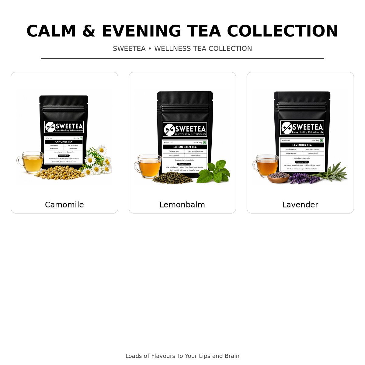 Calm & Evening Tea Collection – 3 Tea Variety Pack