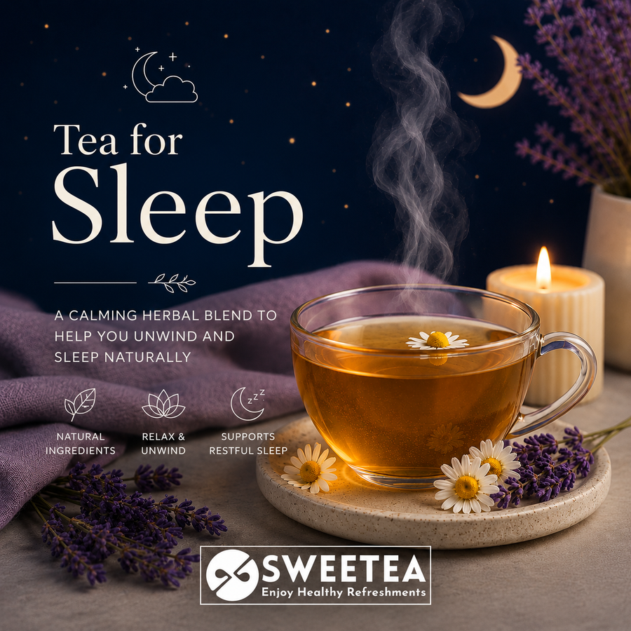 Tea for Sleep herbal tea collection by SWEETEA for relaxation and restful sleep.