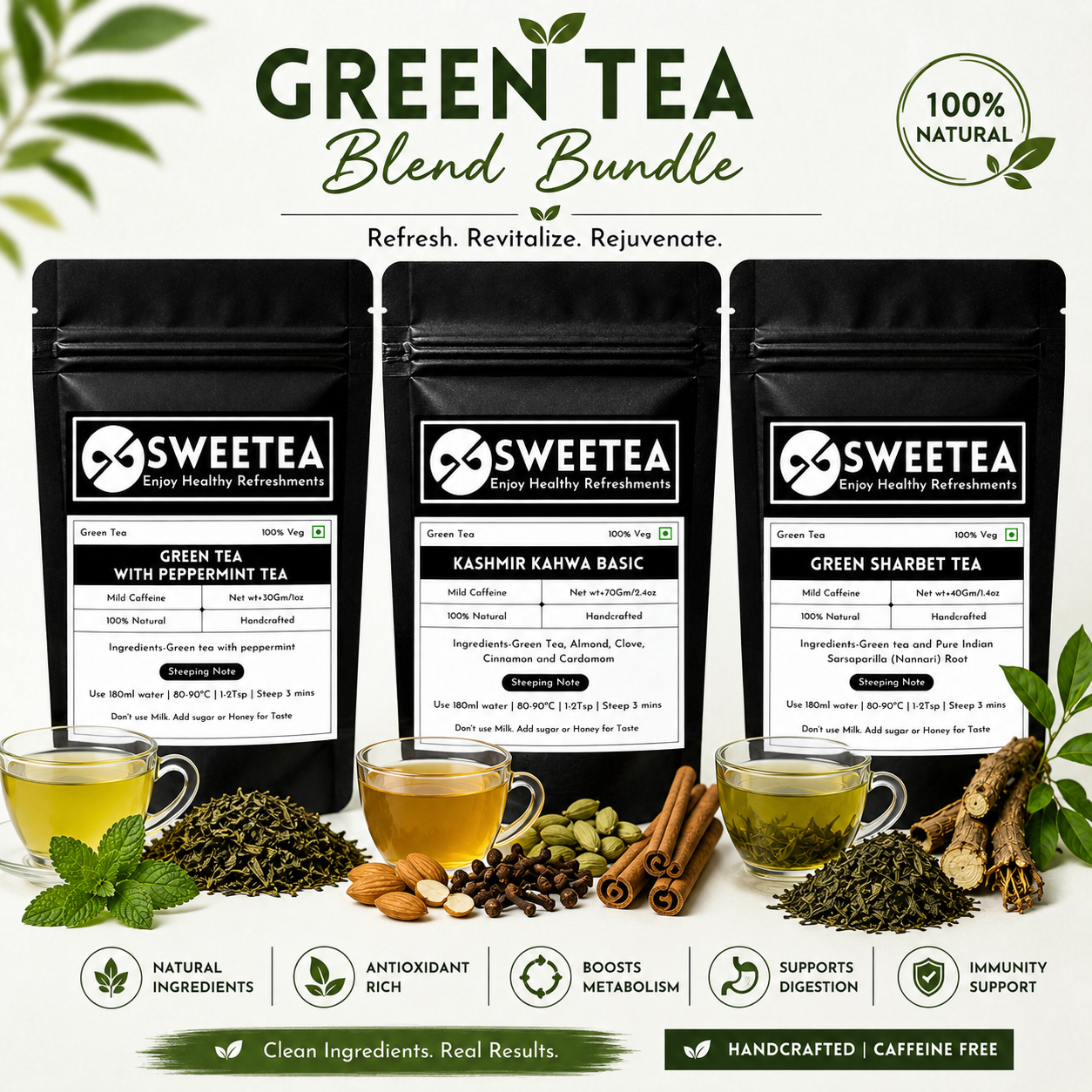Bundle Of Green Tea Blends