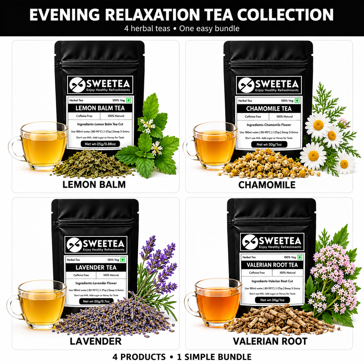 Caffeine-Free Herbal Discovery Collection – 6 Tea Variety Pack