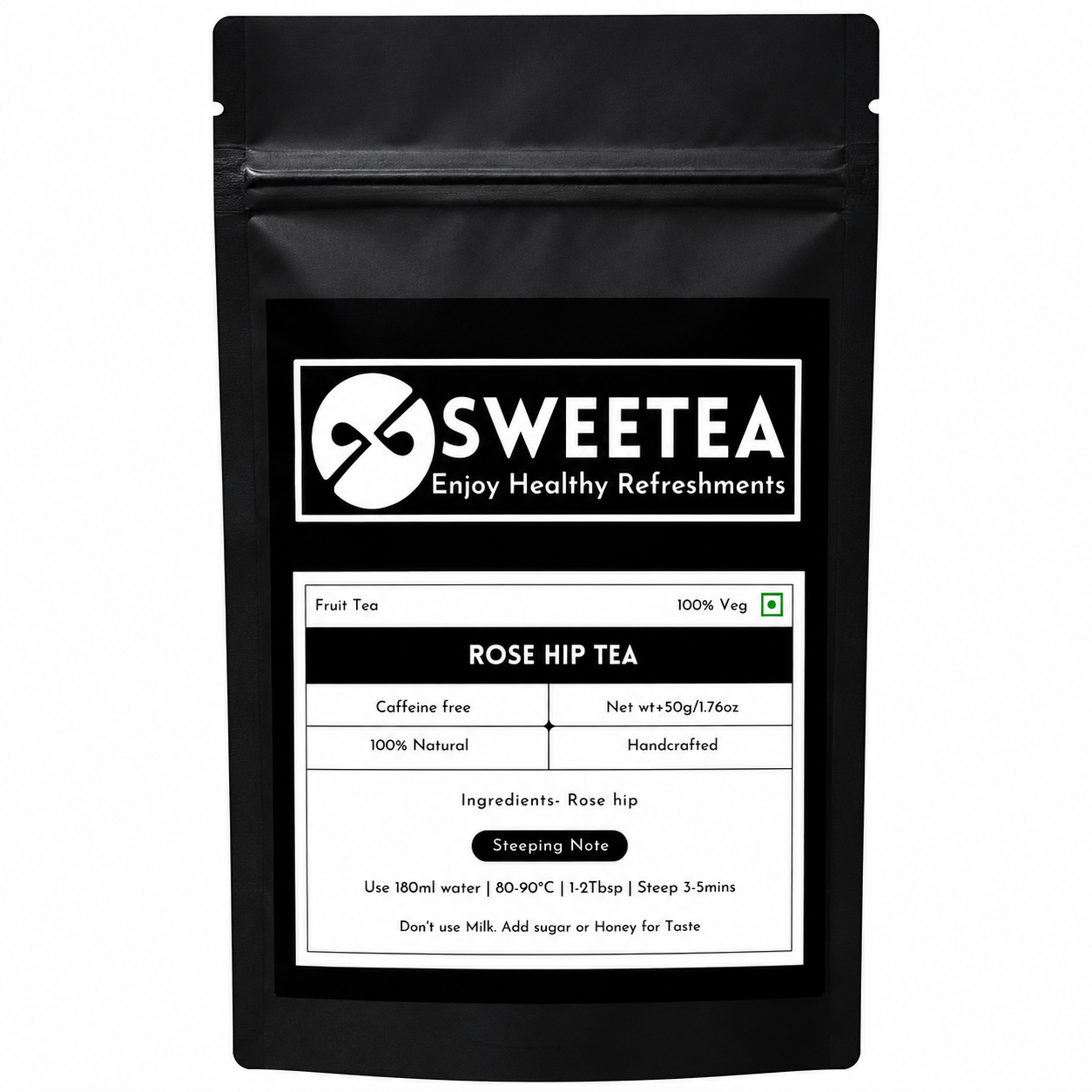 Enjoy the refreshing fruity taste of Rose Hip Tea by Sweetea, crafted from natural rose hips for mindful daily wellness tea rituals.