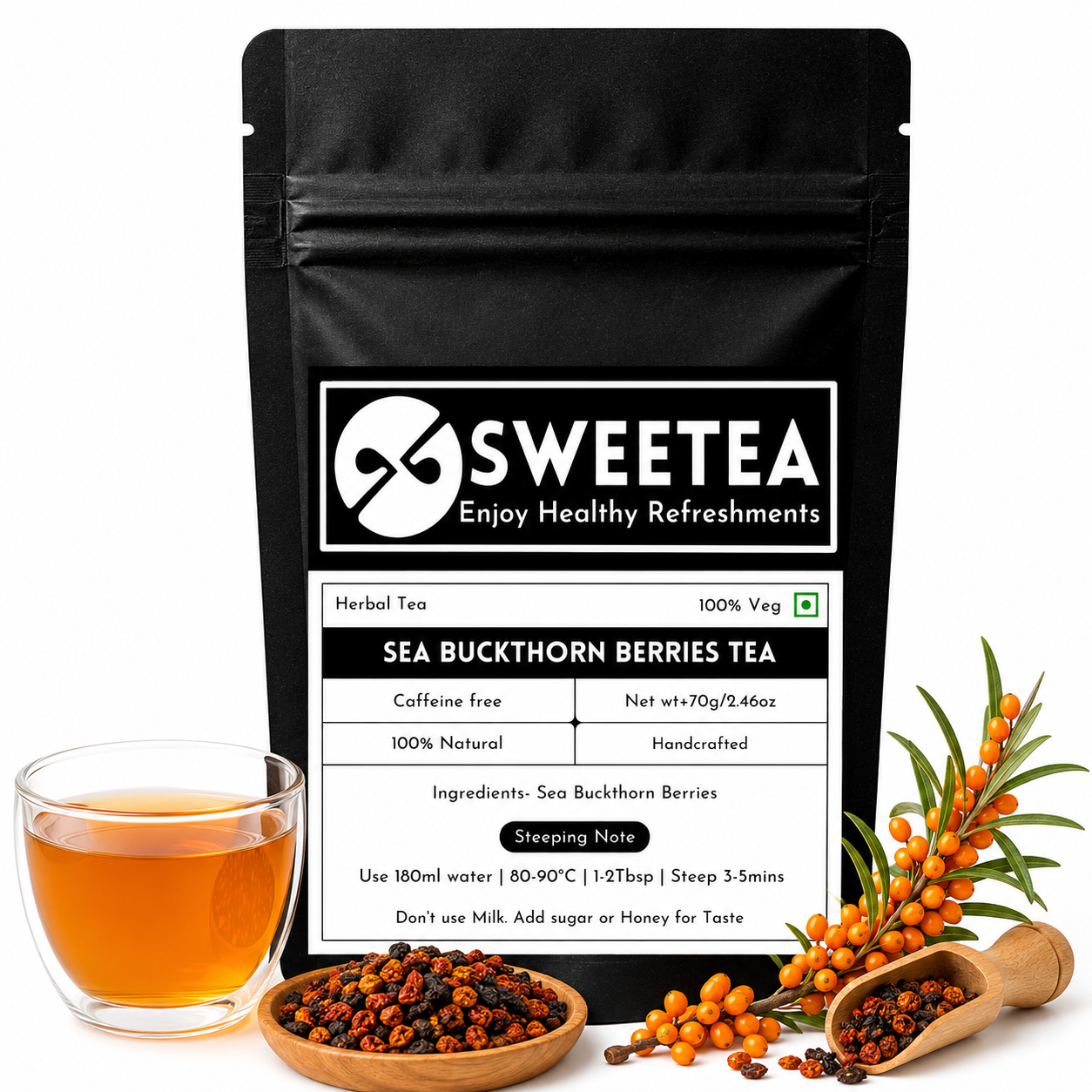 Sea Buckthorn Berries Tea 70Gm