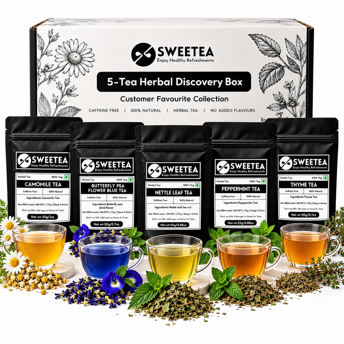 5-Tea Herbal Discovery Box – Customer Favourite Collection
