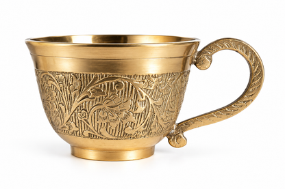 Sweetea 100 ml Premium Brass Tea Cup – clean front studio view