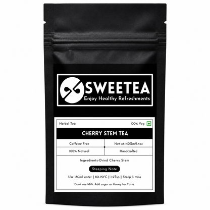 Cherry Stem Tea by Sweetea | Natural Herbal Tea | Caffeine-Free Wellness Drink