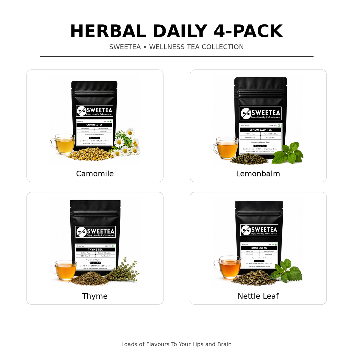 Everyday Herbal Tea Collection – 4 Tea Variety Pack