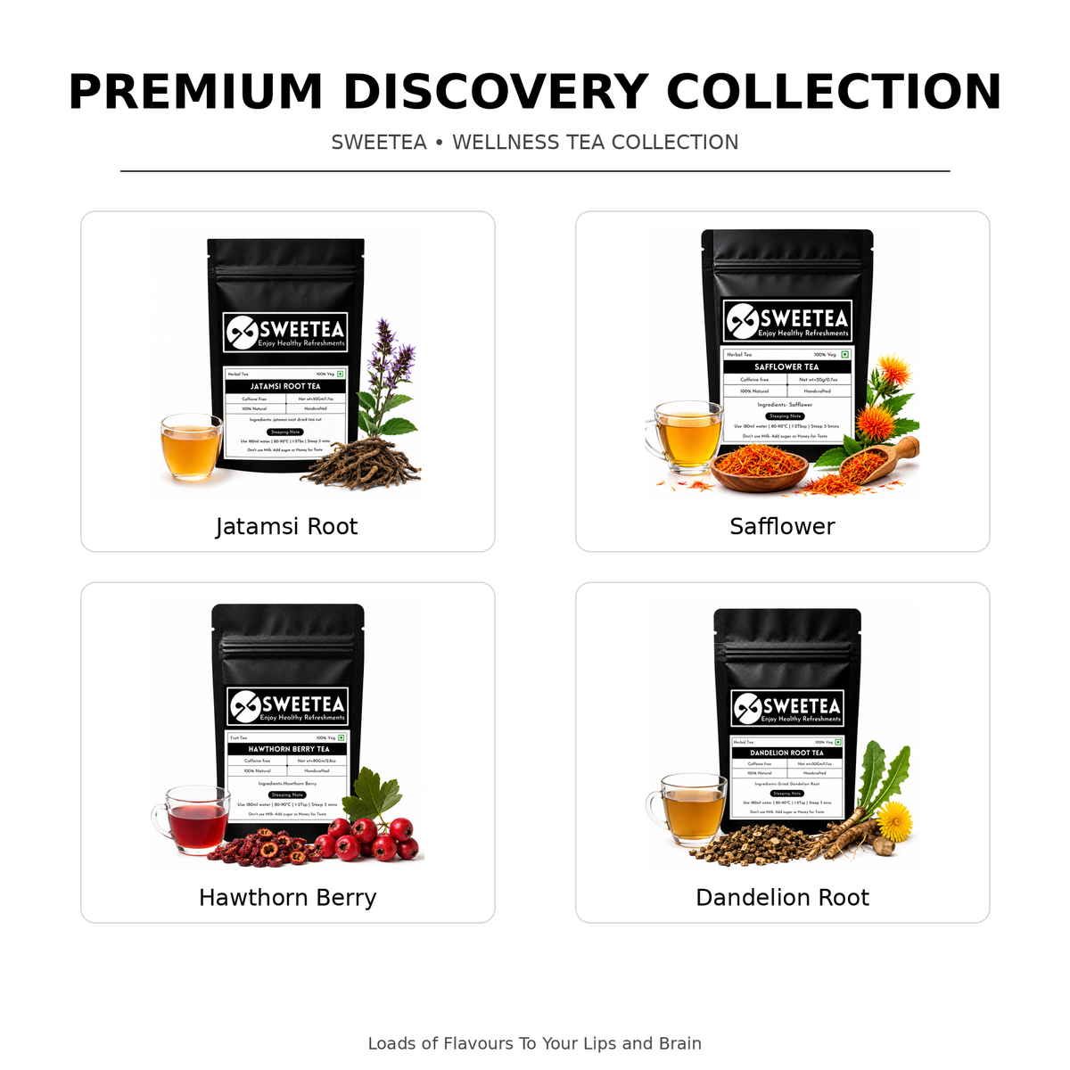 Premium Herbal Discovery Collection – 4 Tea Variety Pack