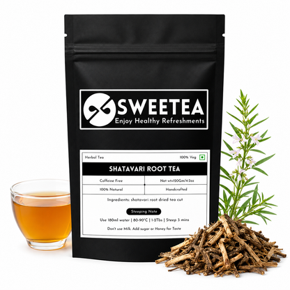 Premium loose Shatavari Root Tea prepared from carefully selected Asparagus racemosus roots.