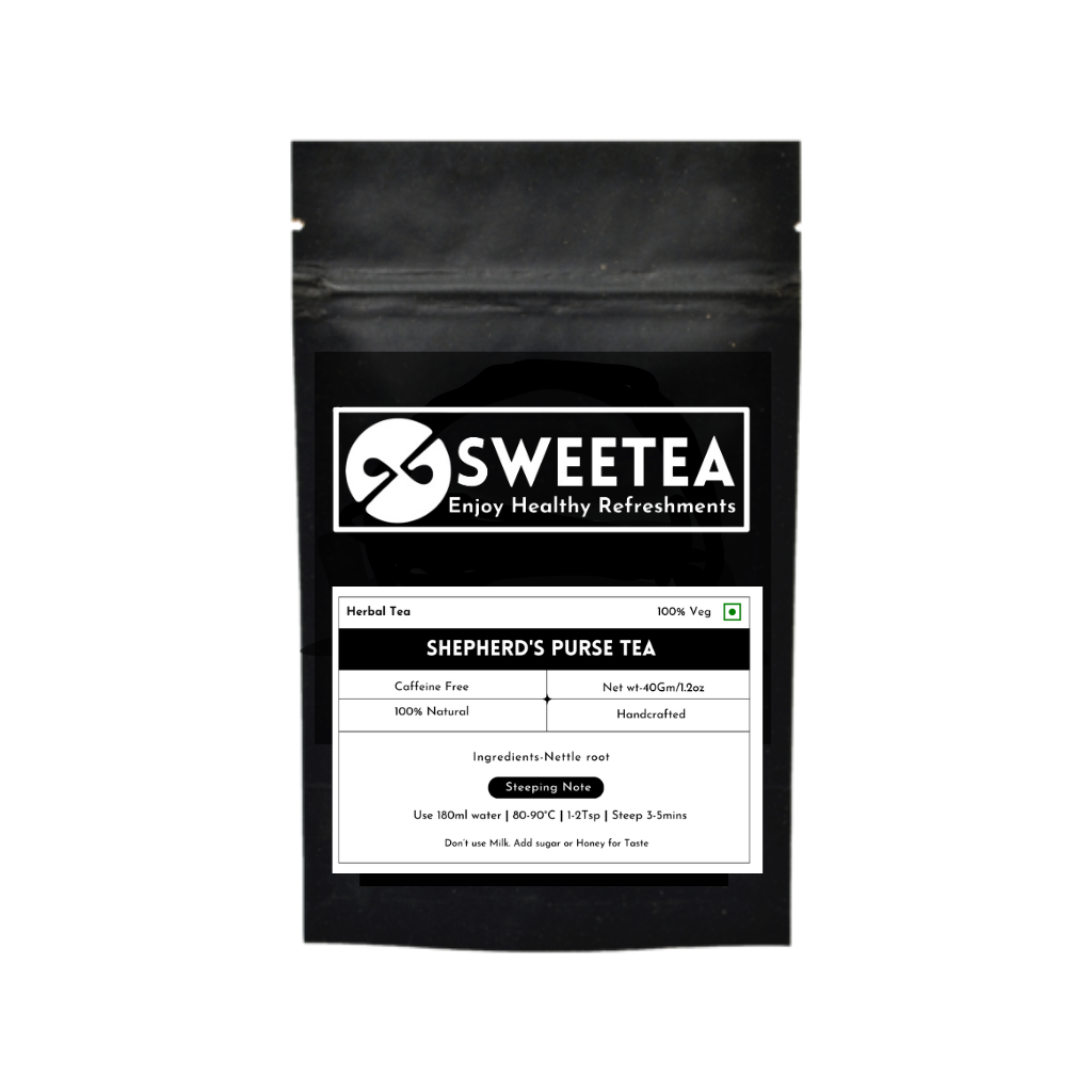 Sweetea Shepherd's Purse Tea – Premium Caffeine-Free Herbal Tea Made from Pure Capsella Bursa-Pastoris Herb for Daily Wellness